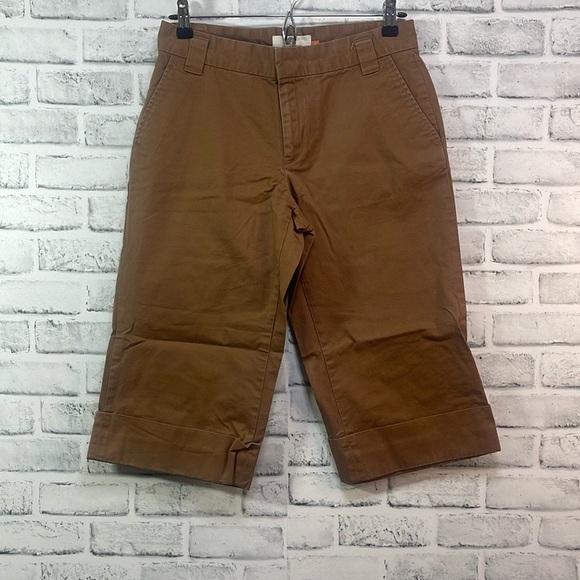Weatherproof Brown Cuffed Capris 6 - Picture 1 of 8